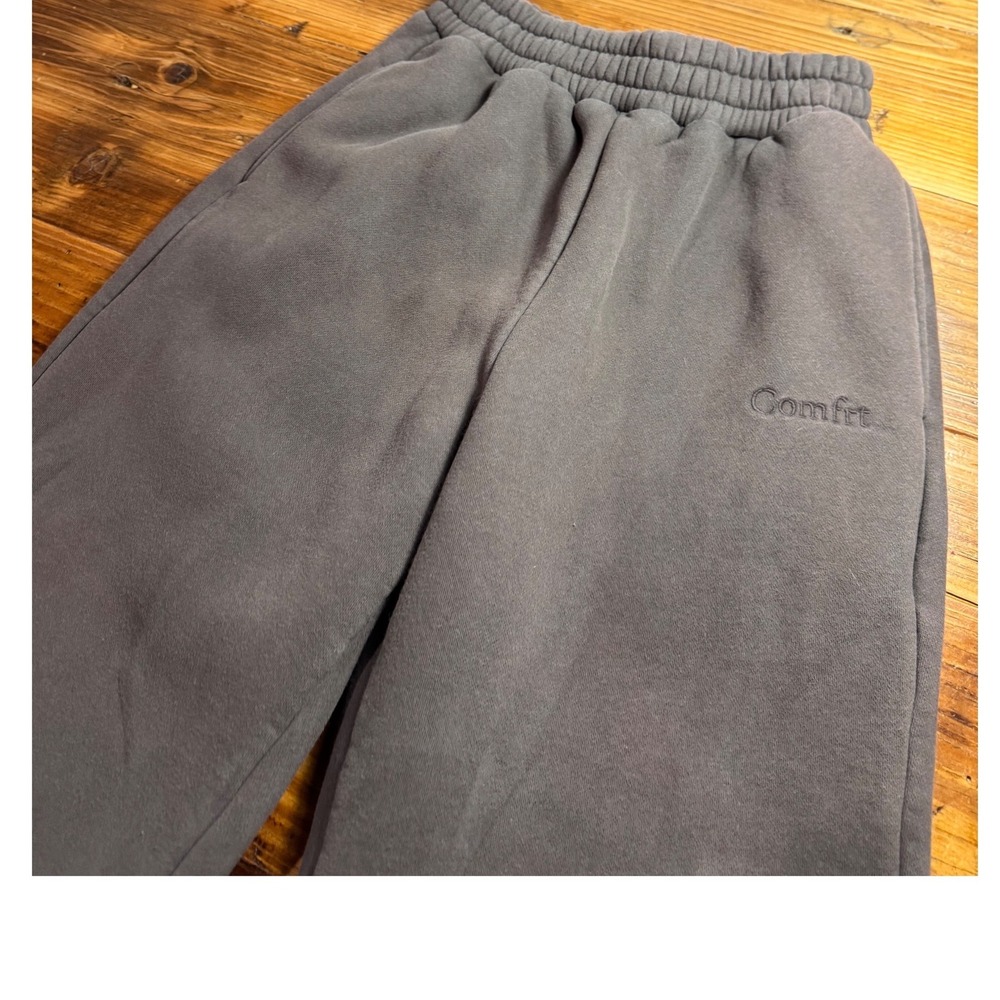 Comfrt Sweatpants Unisex Small Brown Heavyweight Fleece Joggers - Picture 3 of 6